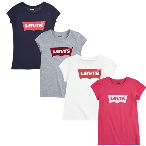 Levi's Kids T-Shirt Fille Lot de 4 vêtements pour l'école et le sport