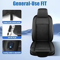 BHFJTURIO Cooling Car Seat Cover with Powerful Fan, 12V Ventilated Cooling Car Seat Cushion, 3-Speed Adjustable Breathable Cooling Seat Cover for Car SUV Truck Universal Fit — image 3