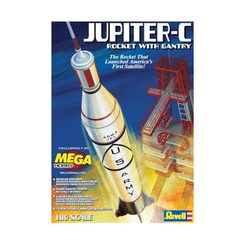 1/110 Scale Jupiter-C Rocket w/Gantry Tower & Crew
