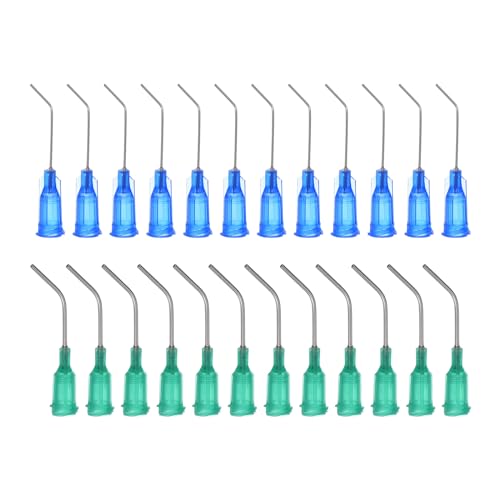 HARFINGTON 24pcs Blunt Tip Dispensing Needles 18G 22G 45 Degrees Bent Dispensing Tips 1