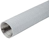 tubo aluminio flexible 125 mm Tubo flexible aluminio comprimido pieza de 5 metros., Para aspiración de gases, humos o ventilación en general.