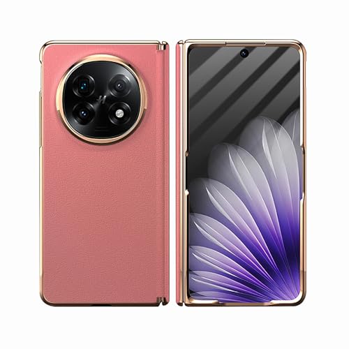 For Oppo Find N6 �p�{�v�P�[�X�A�q���W�ϏՌ��X�N���[���v���e�N�^�[�t�B�����V�F���A�d�C���b�L�G�b�W�~�j�}���X�g�J�o�[(Pink)