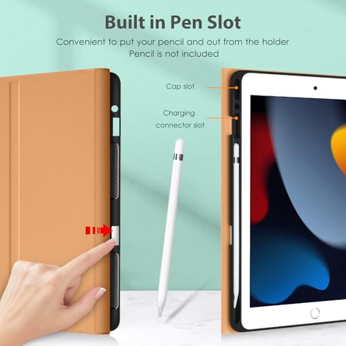Image of DTTO for iPad 9th /8th /7th Generation 10.2 inch Case 2021 /2020 /2019 with Keyboard, 7 Colors Backlit Wireless Detachable Keyboard Premium Leather Folio Cover with Pencil Holder & Pocket, Midnight Green