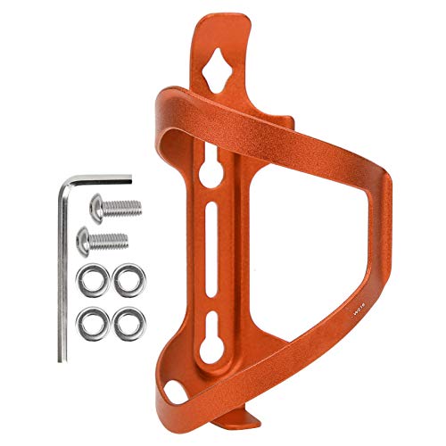 Image of VGEBY Water Bottle Cage, Cycling Drinking Bottle Holder Aluminum Alloy Bike Bottle Cage for Road Mountain Bikes (Orange)