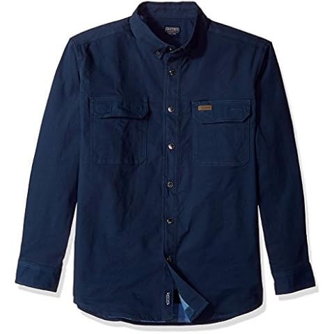 Smith's Workwear Men's Flannel Lined Canvas Work Shirt Cover