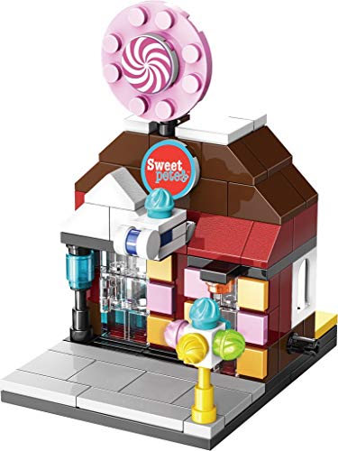 Exclusive Brick Loot Mini City Candy Shop - Custom Designed Model - Compatible with LEGO and other Major Brick Brands