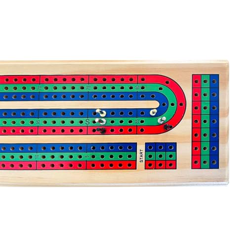 Juego de mesa Cribbage de madera con almacenamiento miniatura 3