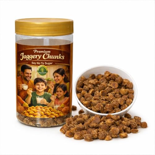 Image of Navruchi Natural Jaggery Chunks (Gud) - 500g | Traditional Unrefined Sweetener | Rich in Iron & Minerals | No Chemicals or Refined Sugar | Healthy Sugar Alternative