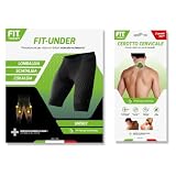FIT THERAPY Kit Schiena Completa, Pantaloncino FitUnder e Cerotti Cervicali, Per Cervicale, Lombalgia, Sciatalgia, Coxalgia, Recupero Muscolare e Sport, Senza Farmaci, Non Scalda (178 caratteri)