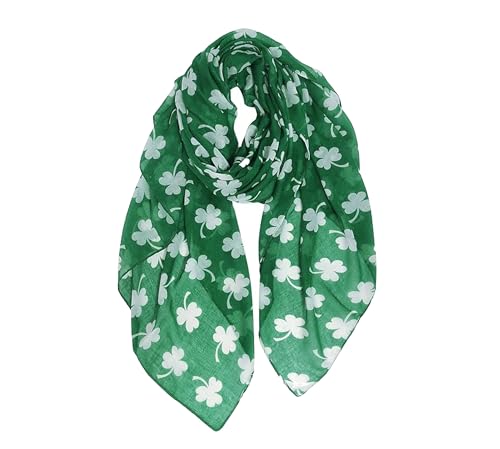Women's St.patrick's Green Shamrock Scarf Clover Scarveshead scarf,Wrap,Wrap Shawl(DDNPJ8)