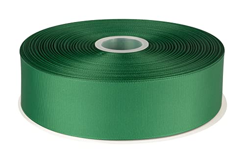 Fondersy 50mmX 91M Solid Grosgrain Ribbon for Gift Wrapping Parties Wedding Decoration, Crafts Sewing(Forest Green)