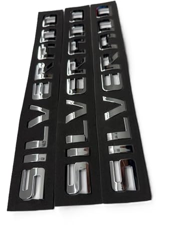 Image of 3PCS Badge Emblems for Silverado 2007-2020 for Silverado, Sierra, and Canyon - Fits 1500, 2500HD, and 3500HD Models (Chrome Silver)