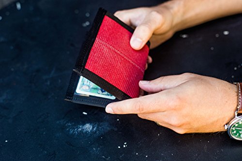 Captain Wallet Red Recycled Bifold Wallet & Fire Hose Card Holder Thin & Minimalist Travel Essentials2