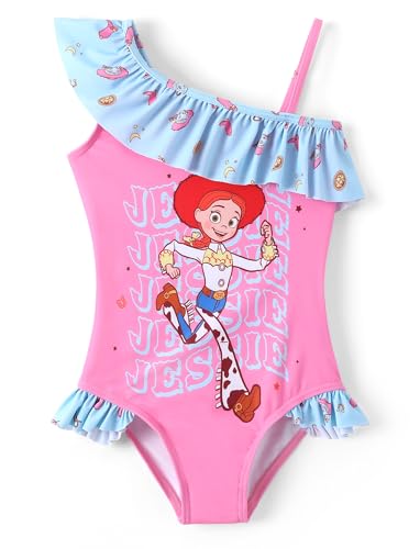 Image of Disney Stitch Frozen Marvel Minnie Mouse Girls Swimsuits Ruffle One Piece Bathing Suits UPF 50 Swimwear Quick Dry Size 2-13Y