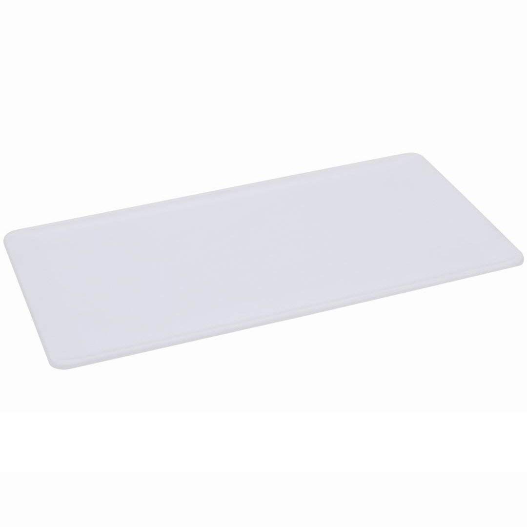Vinn Dunn Bespoke Roche Rectangle Tray White With Bottom Plastic Serving Tray,Rectangular Plastic Cutlery Tray With Non-Slip Feet