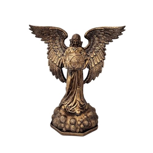 Estatua Vintage Dorada de Resina Arcángel Metatrón Pequeña