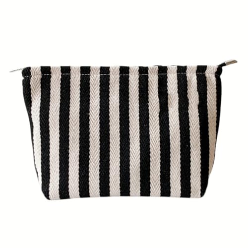 COENVYLIV Cute Travel Makeup Bag Large Capacity Cosmetic Bag Gift for Women Girls Toiletry Accessories Organizer Bag for Trips Vacation,Vertical Stripes