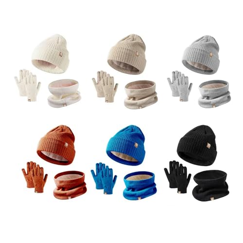 Set de gorro bufanda guantes para niños con pantalla táctil de invierno 3