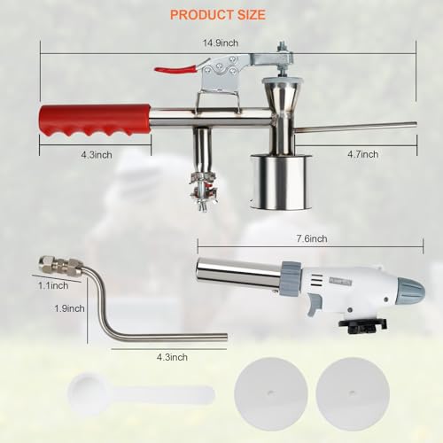SNMUMU New Oxalic Acid Vaporizer No Battery, Beekeeping Oxalic Acid Atomizer for Beekeeping Equipment Without Plugging in, Propane Powered Fogger for Beekeeping Supplies, Hive Fogger for Bees
