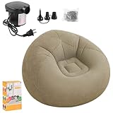 KIROTLA Puff Sillon Adulto-Puf está Equipado con Bomba Inflable Eléctrica,103 × 60 cm Después de...