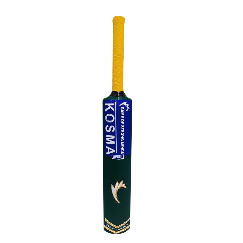 Kosma Bat Batte de Cricket Jeunesse Unisexe, Vert/Jaune, Junior