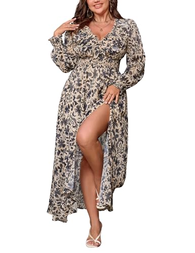 Long Sleeve Spring Wedding Guest Dress for Women: Plus Size