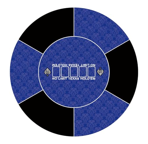 Dessus de table pliable de poker bleu pour 6 à 10 joueurs pour jouer partout