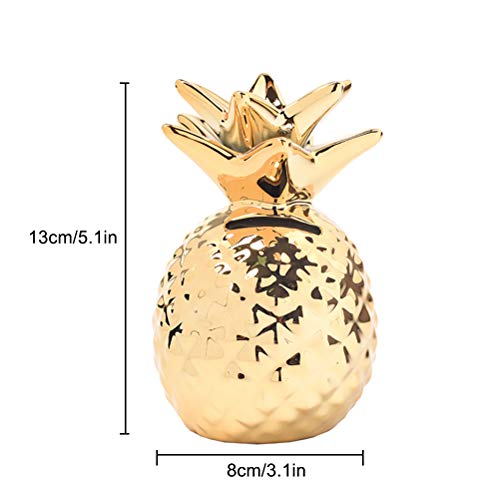 Enfeites de Cofrinho de Cerâmica Pinea Pple, Caixa de Dinheiro de Decoração de Casa, Elegante e Mode