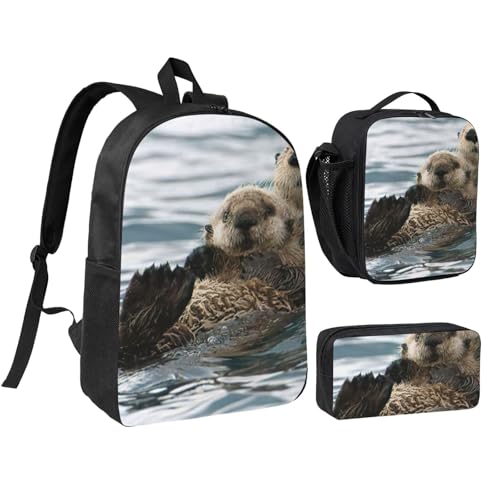 Sac à dos d'école loutre complet pour les journées de classe et pique-niques