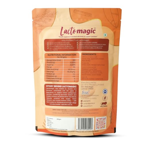Image of Lactation Supplement Powder for Breastfeeding Mothers | 250g | Helps Increase Milk Supply, Postpartum Recovery, Energy & Immunity | 15 Herbs Ayurvedic Formula with Shatavari and Fenugreek | No Preservatives | Pack of 1