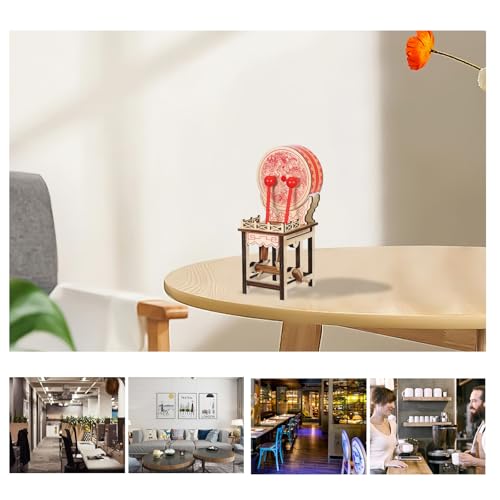 Tambour miniature chinois Uonlytech pour décoration intérieure zen