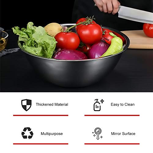Tigela de mistura,Tigela de mistura multifuncional de aço inoxidável Tigela de cozinha para fazer sa