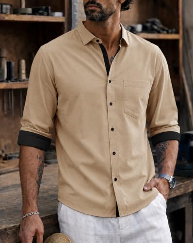 Image of Noble Monk Men's Full Sleeve Shirt | Casual Shirt for Men | Stylish Cotton Blend | Comfortable Everyday Wear | Button Down Clothing | Travel & Outdoor Apparel