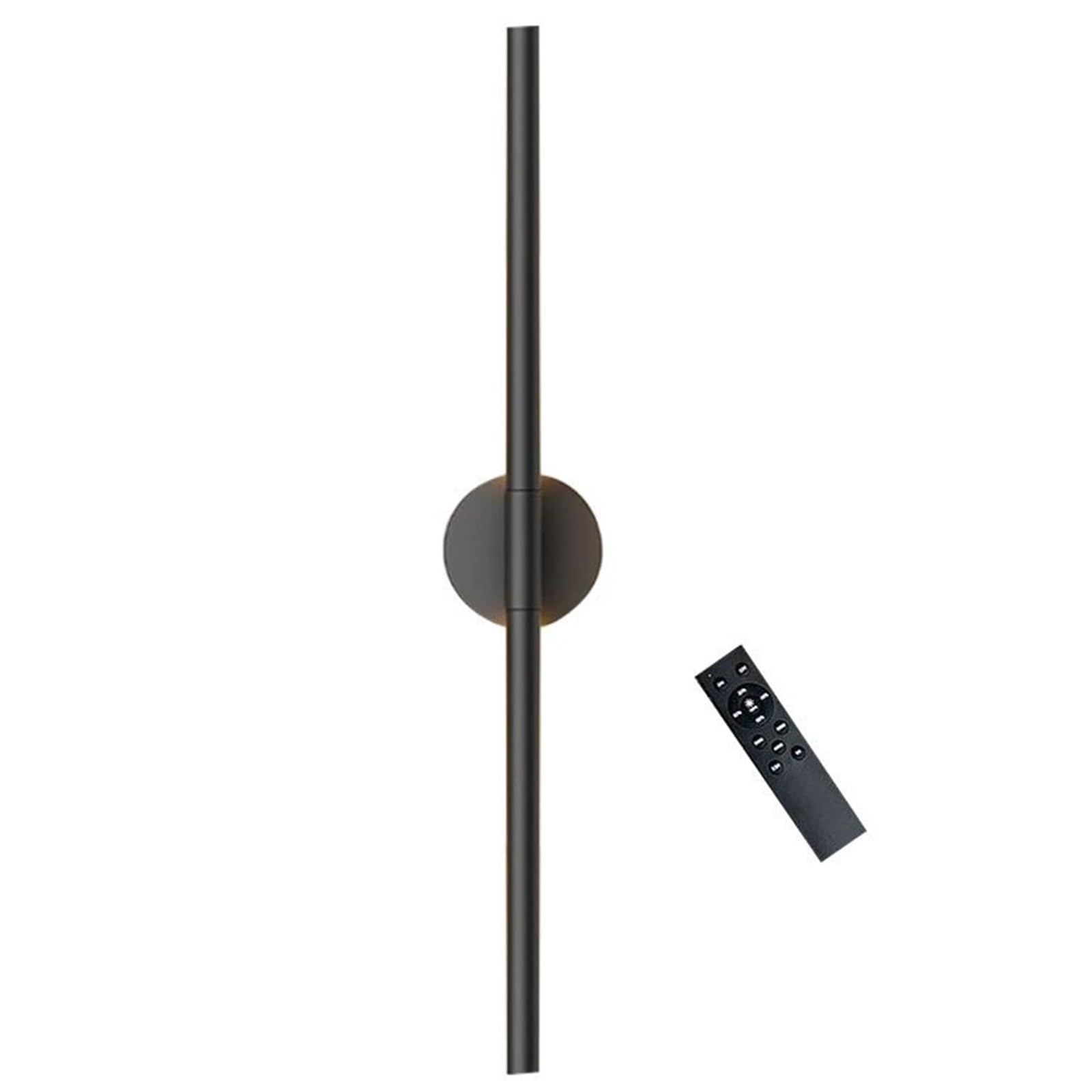 Lámpara de pared lineal LED con rotación 360°, control remoto y base magnética redonda