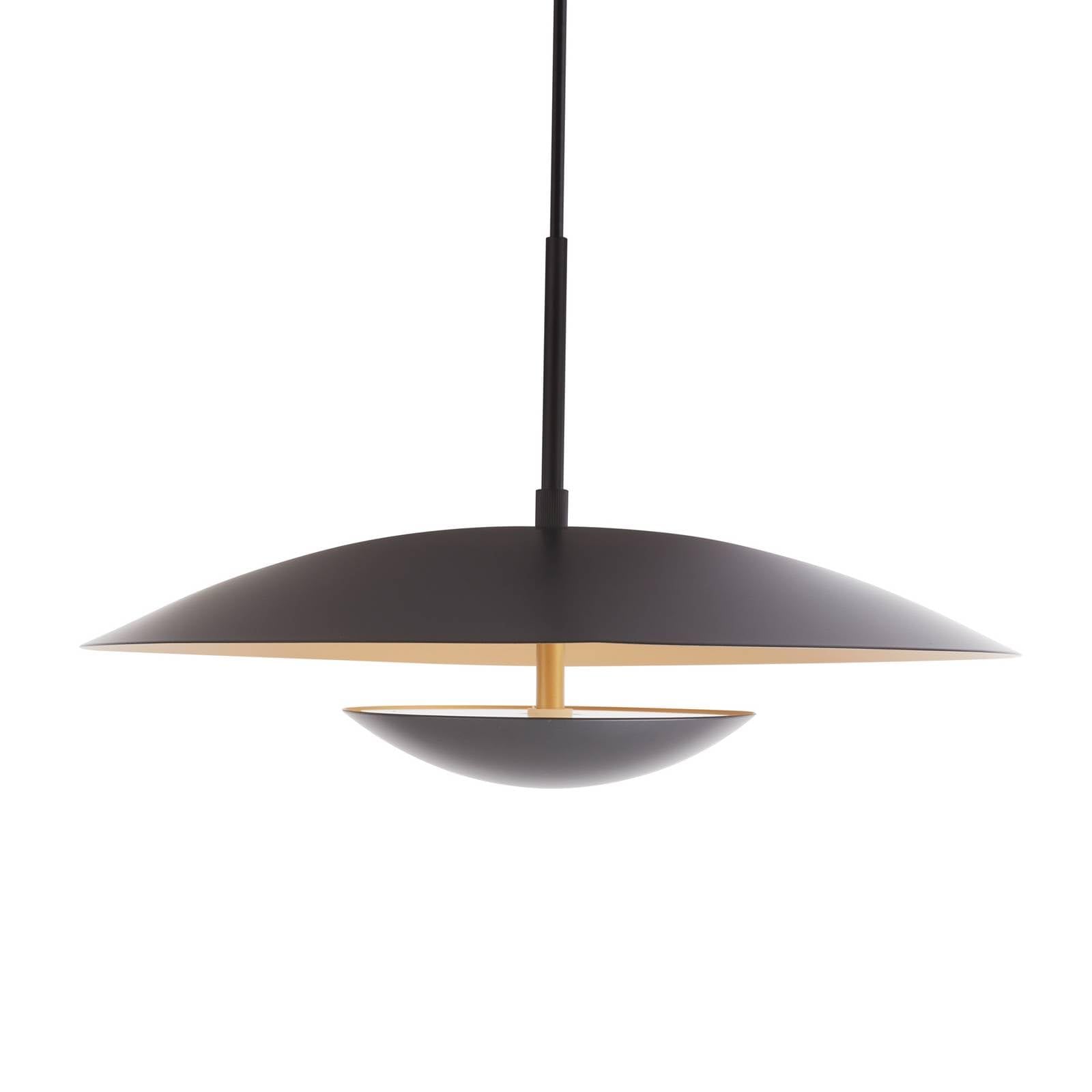 Lindby LED Esstisch Pendelleuchte, Hängeleuchte Metall schwarz gold Hängelampe 11,4W Wohnzimmer Esszimmerlampe Esstischlampe