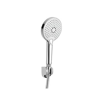 Parryware Airmix Button Hand Shower | T9820A1 | Chrome Finish | With Hose & Hook | Smooth Switching | 115 MM | 3 Modes |For Bath Fixtures