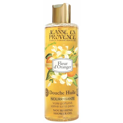 JEANNE EN PROVENCE - Douche Huile Fleur d'Oranger - Nettoie, Nourrit & Parfume - Gel Douche Pour Peaux Sèches - 95% d'Ingrédients d'Origine Naturelle -...