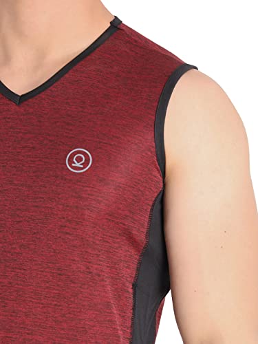 Image of CHKOKKO Men Polyester Printed Gym Co-Ord Sets Sleeveless Tank Top With Shorts