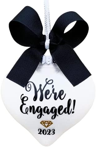We're Engaged Ornament, Couples Engagement Gifts, Newly Engaged Gifts, Engagement Ornament 2023 Personalized