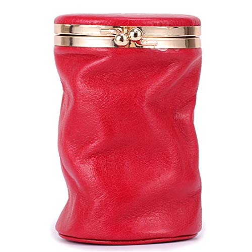 Aileder Lippenstift-Etui mit Spiegel, echtes Leder, kleine Reise-Make-up-Kosmetiktasche, Aufbewahrungstasche, für Frauen und Mädchen, Mini-Münzgeltasche Cover