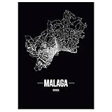 JUNIWORDS Stadtposter - Wähle Deine Stadt - Malaga - 21 x 