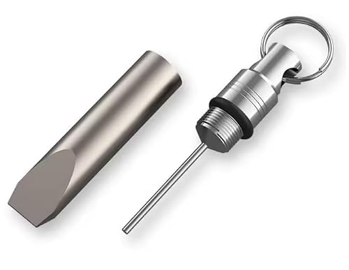 Card Extractor Small Titanium Card Removal Needle Keychain Pendant Phone Card Needle Multifunctional Pry Bar Unboxing