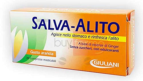 SALVA ALITO GIULIANI GUSTO ARANCIA - Agisce nello Stomaco e Rinfresca l'Alito - 30 Compresse
