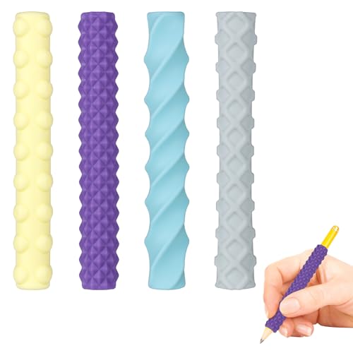 Sensory Pencil�O���b�v�Z�b�g �q���Ƒ�l�p �V���R���y���V���X���[�u �t�B�W�F�b�g/����/ADHD�p����c�[�� �l�ԍH�w�I �E�����܂��͍������p �ė��p�\ (�����_���J���[)