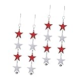 VICASKY 4stücke Reflektierende Sterne Vogel Abschrecken Anhänger Garten Dekoration Zubehör Für Carport Bootsanleger Fenster Garten Terrasse Balkon Decor