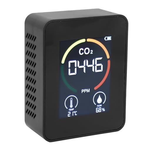 HWGING Medidor de Calidad del Aire con Pantalla Colorida, Portátil y Multiusos, Sensor de Temperatura y Humedad, Probador Detector para el Hogar, Centro Comercial, Oficina, Hotel