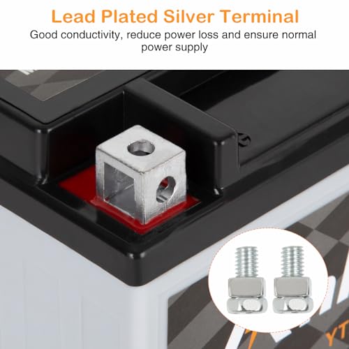 image for Autocessking YTX12-BS Motorcycle Battery, 12V 10Ah Rechargeable Mainte