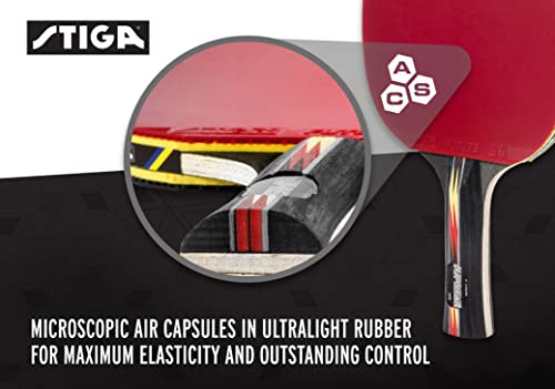 Stiga Supreme Performance-Level Table Tennis Racket Made With Ittf Approved Rubber For Tournament Play - Features Stiga Acs For Control And Speed #TOP4