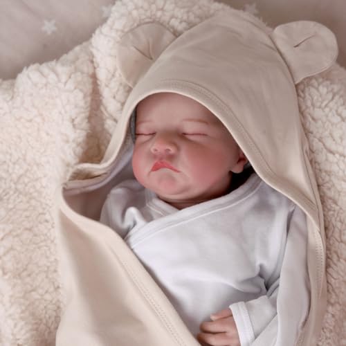 Couverture à capuche bébé en coton ours pour sortie bain - 7