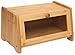 Caja de pan grande de madera natural con ventana frontal transparente estilo granja contenedor de almacenamiento de cocina (automontaje)
